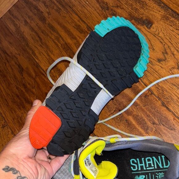 New Balance Shando Gray and Neon Sneakers - Picture 9 of 13